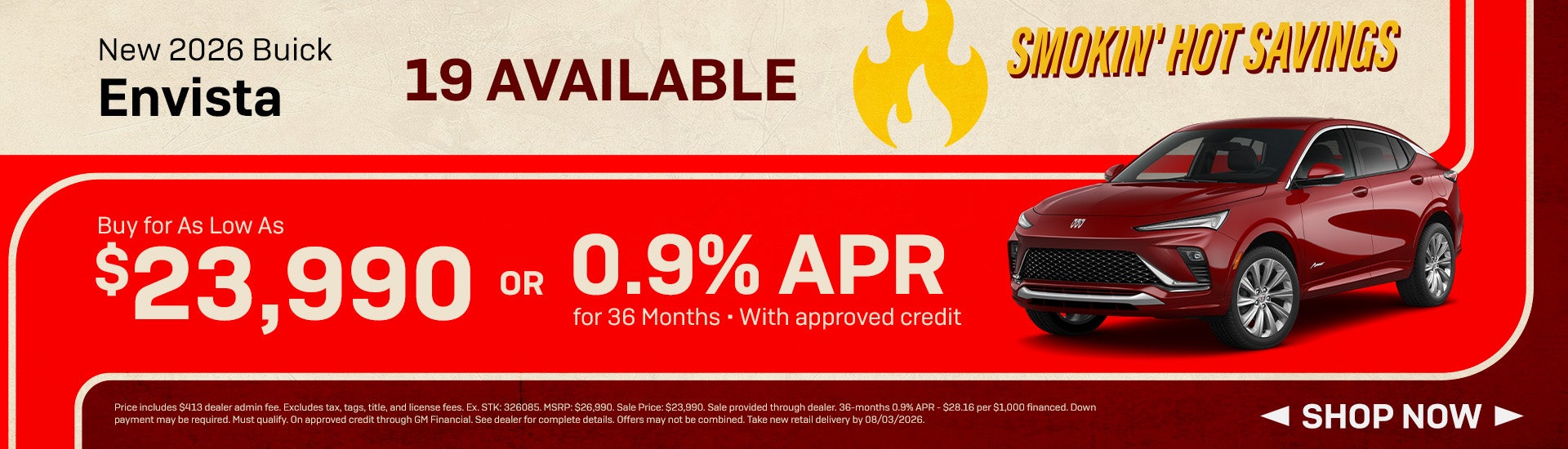 Buy for $23,990 Or 0.9% APR