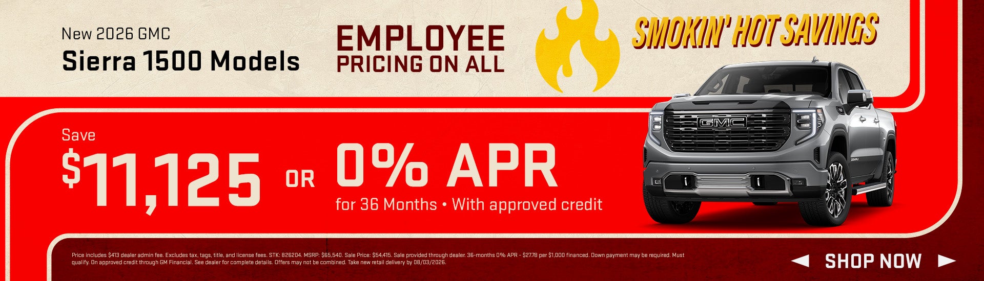 Save $11,125 Or 0% APR